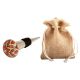 Handmade Orange Floral Ceramic Wine Bottle Stopper