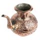 Embossed Floral Design Copper Water Pot With Stout
