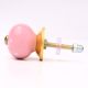 Pink White Tiny Star Pattern Cabinet Knobs