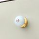 Sage Green White Tiny Star Pattern Cabinet Knobs