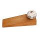 Black Leaf Ceramic Floral Wooden Door Stopper