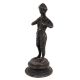 Brass English village boy statue Playing Flute