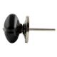 Solid Black Square Medium Ceramic Cabinet Knob
