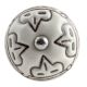 Cream Etched Floral Ceramic Wine Bottle Stopper