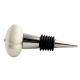 Solid Cream Mediium Square Ceramic Wine Bottle Stopper