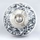 Black And White Floral Ceramic Dresser Knob