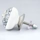 Black And White Floral Ceramic Dresser Knob