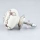Cream Etched Chain Design Ceramic Cabinet Knob