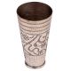 Authentic Brass Punjabi lassi Glass Carved With Jai Hind