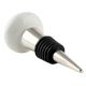 Cream Etched Floral Ceramic Wine Bottle Stopper