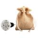 Cream Etched Floral Ceramic Wine Bottle Stopper