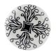 Black Leaf Flat Ceramic Wine Bottle Stopper