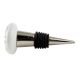 Black Leaf Flat Ceramic Wine Bottle Stopper