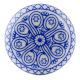Blue Wheel Flat Ceramic Wine Bottle Stopper