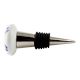 Blue Floral Flat Wine Bottle Stopper