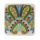 Green Floral Printing Flat Ceramic Wine Bottle Stoppe