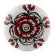 Red Black Rose Flat Ceramic Wine Bottle Stopper