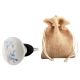 Silk Irise Flower Flat Wine Bottle Stopper