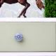 Grey Golden Floral Ceramic Cabinet Knob