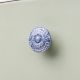 Grey Golden Floral Ceramic Cabinet Knob