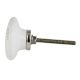 White Golden Floral Ceramic Cabinet Knob