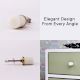 White Round Stone Dresser Knobs