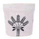 Hand painted Vase With Flowers On White Ceramic Pot or Planter