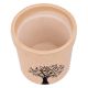 Hand painted Black Tree On Beige Ceramic Pot