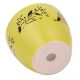 Ceramic Pot Hand painted With Yellow And Black With Small Birds On Branch