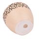 Beige Ceramic Pot With Hand painted Black Abstract Design