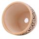 Beige Ceramic Pot With Hand painted Black Abstract Design