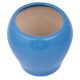 Round Blue Painted Ceramic Vase Pot
