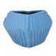 Blue Color Ceramic Vase Or Pot With Patterned Design
