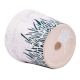 White Cylindrical Ceramic Pot Hand painted Leaves Design