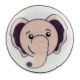 Baby Pink Elephant Ceramic Flat Wine Bottle Stopper 