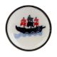 Black Boat Flat Ceramic Wine Bottle Stopper 