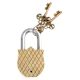 Brass Padlock With Camel Engraved Design And 2 Keys