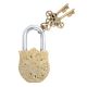 Lovely Bird Figurine Design Brass Padlock With 2 Keys