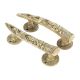 Brass Tusker Style Door Handles Carved With Lord Ganesha In Pair
