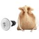 Black Flying Man Ceramic Flat Wine Bottle Stopper