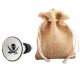 Black Man Skull Danger Symbol Flat Ceramic Wine Bottle Stopper
