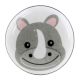 Hippo Flat Ceramic Wine Bottle Stopper