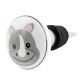 Hippo Flat Ceramic Wine Bottle Stopper
