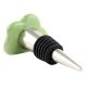 Lime White Dot Cloud Ceramic Wine Bottle Stopper