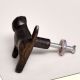 Antique Puppy Iron Cabinet Knob