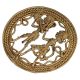 Dainty Decor Ideas Using Circular Brass Cymbal Wielding Couple