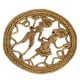 Fascinating Brass Decor Piece Depicting Farmer Couple