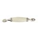 Cream Crackle Small Ceramic Silver Door Handles