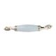 Grey Crackle Small Ceramic Silver Door Handles