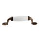 White Crackle Small Ceramic Antique Door Handles
